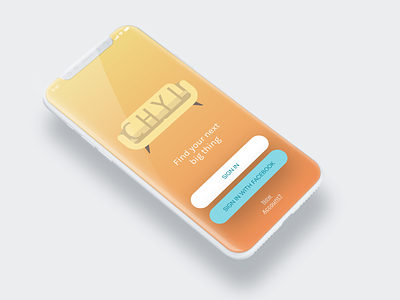 CHYL iphoneX app branding design mockup