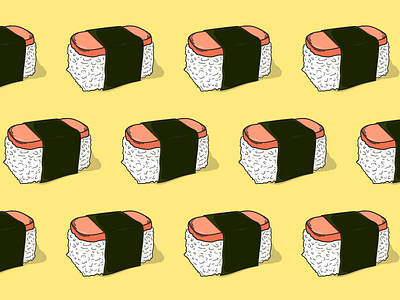 Little Spam Musubis art food musubi spam vector