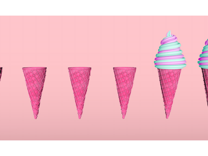 🍦🍦🍦🍦 3d c4d food ice cream sweets