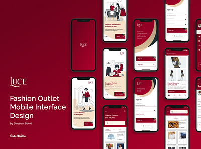Luce Mobile Interface Design brand idenity branding fashion fashion app figma interface design ui uiux user experience user research