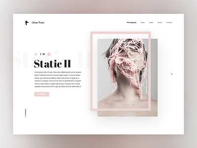 Oliver Thein website re-design concept blog bootstrap design index interface minimal photography ui user ux web