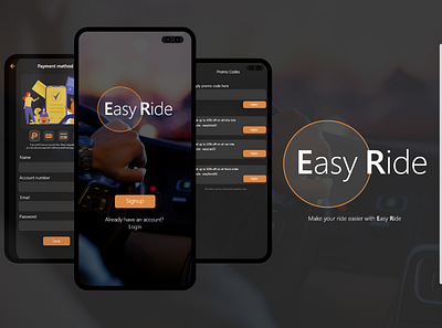 Make your ride easier with Easy Ride. app branding design ui ux vector