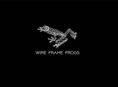 Wire Frame Frogs branding clean flat graphic design illustration illustrator logo logodesign minimal vector