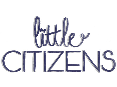 Logo Design Little Citizens branding handlettering logo typography watercolour