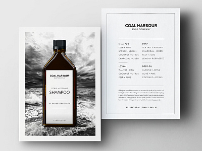 Coal Harbour Soap Company beaty design graphic design print product stationery typography