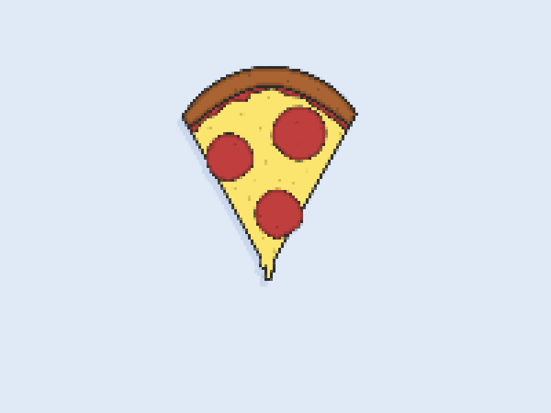 PIZZAlated animation cheese crust floating gif loop pepperoni pixelated pizza pun vector
