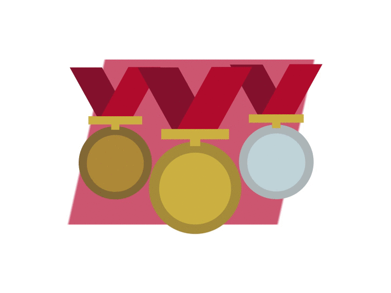 Medals achievements animation awards bronze gif gold illustration medals silver sports
