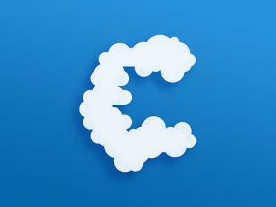 C is for Clouds 36daysoftype alphabet c clouds design illustration typography