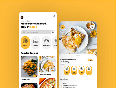 Food App UI Design productdesign ui ui design uiux uxdesign