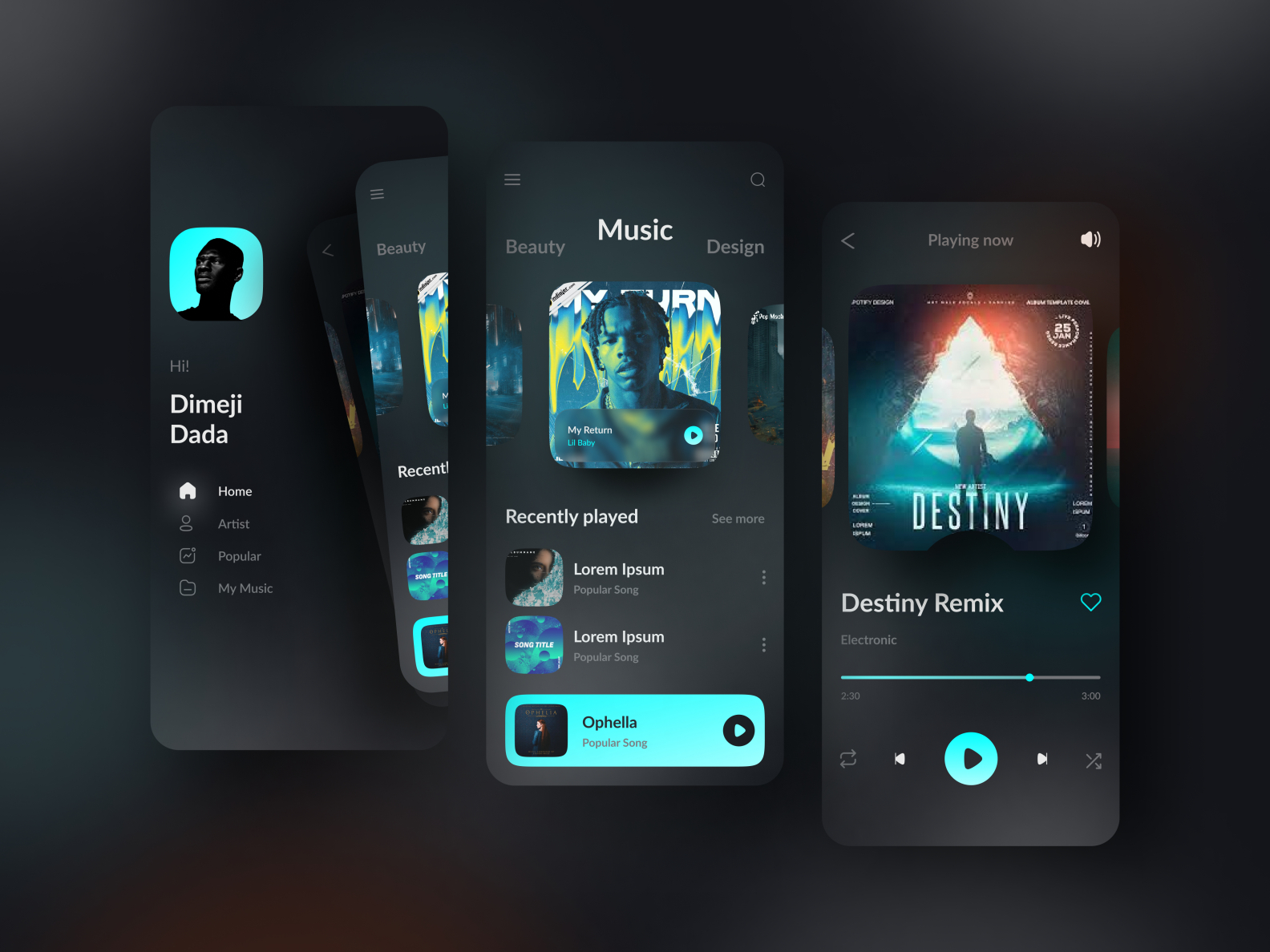 Music Player by Dada Oladimeji on Dribbble