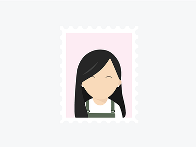 Portrait portrait stamp