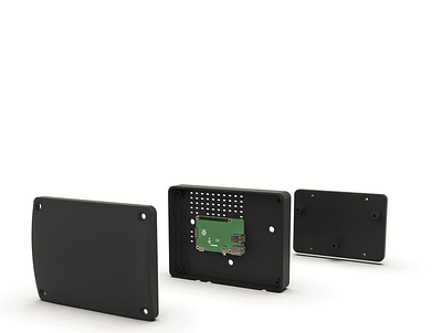 Raspberry Pi 4 casing and vessa adapter for 3d printing design illustration industrial design minimal product design rendering