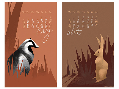 Vojvodina calendar animal calendar design drawing hare illustration nature painting rabbit wildlife