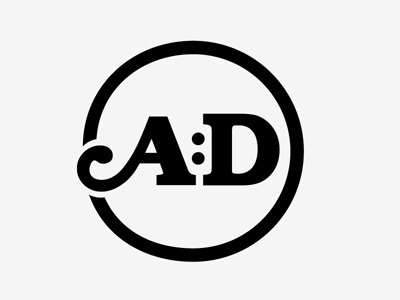 AD logo - Bookman identity logo