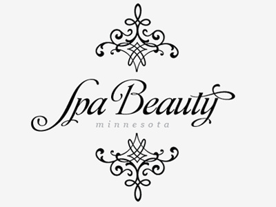 Spa Beauty logo affair design flat flourishes typography