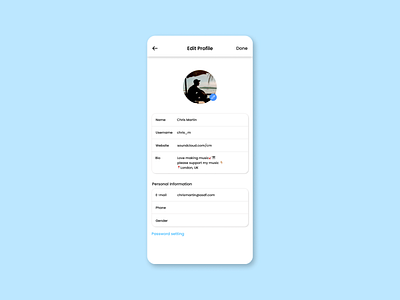 Profile Setting dailyui design flash cards setting ui