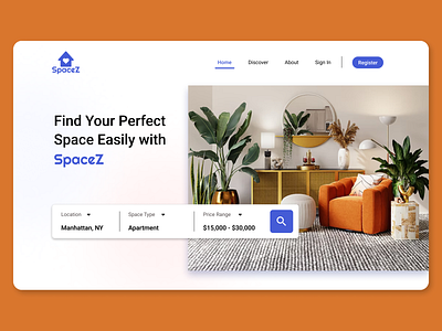 Search dailyui landing page ui website