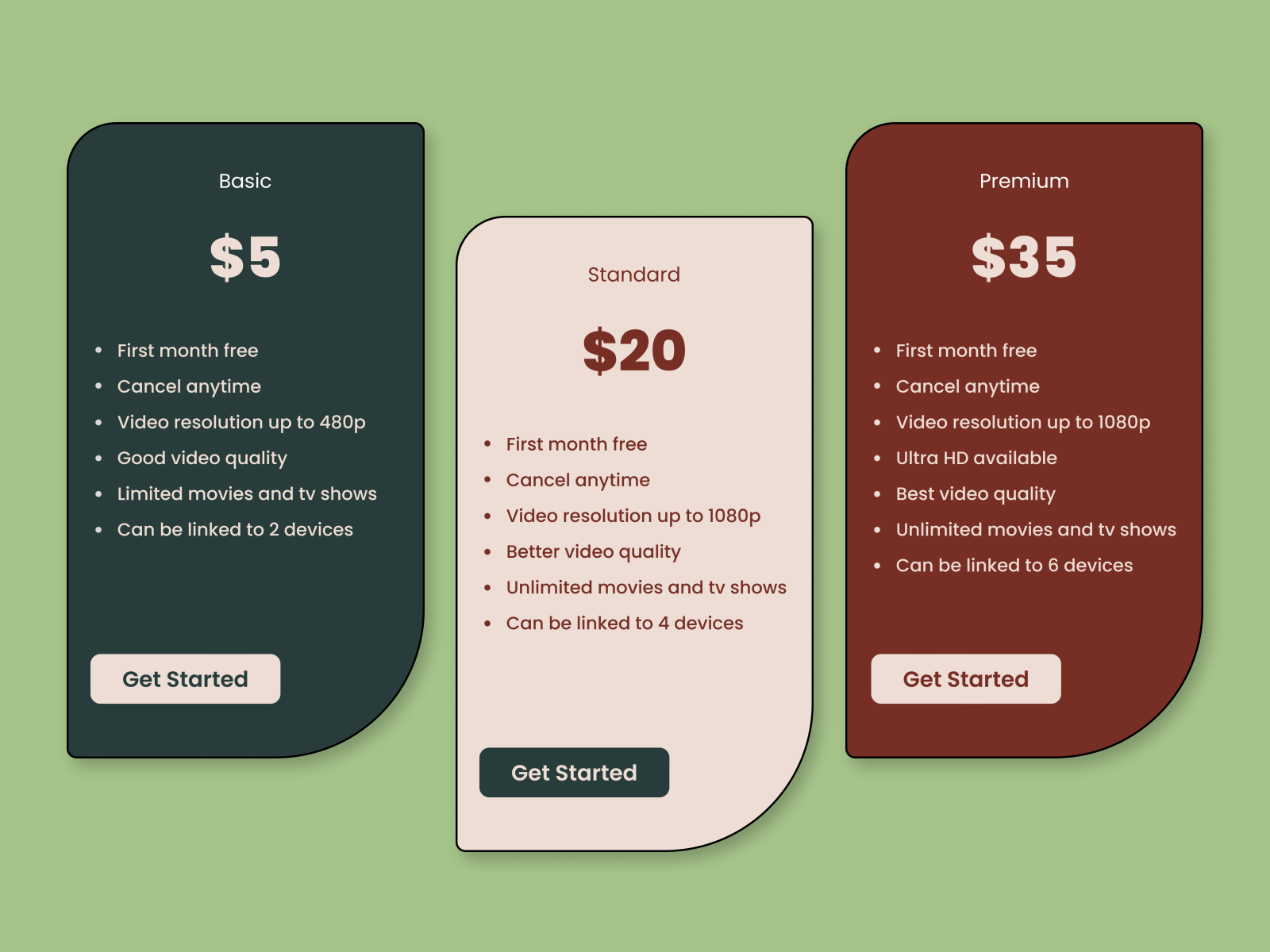 Pricing by Nabilla Doro on Dribbble