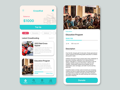 Crowdfunding crowdfunding dailyui funding mobile ui