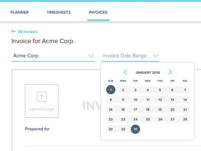 Invoice Date Range