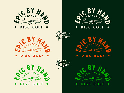 EBH Colors badge branding custom type disc golf vintage wip
