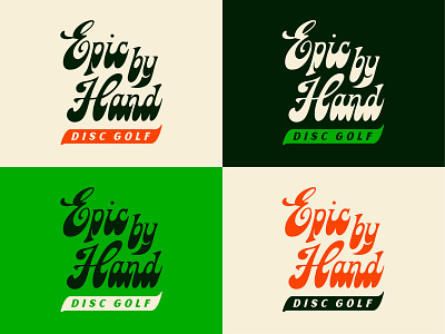 Bring the funk branding custom type disc golf retro typography
