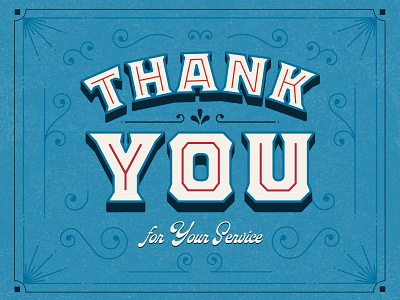 Thank You swash thank you typography usps vintage