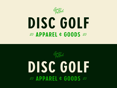 Disc Golf Type badge branding disc golf typography