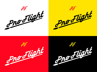 ProFlight Wordmark branding custom type disc golf retro script typography wordmark
