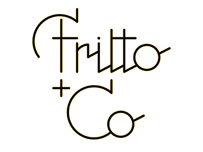 Fritto + Co italian logo script typography