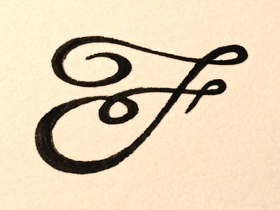 F2 f handletter ink typography