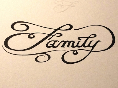 Family Type family handletter ink script typography