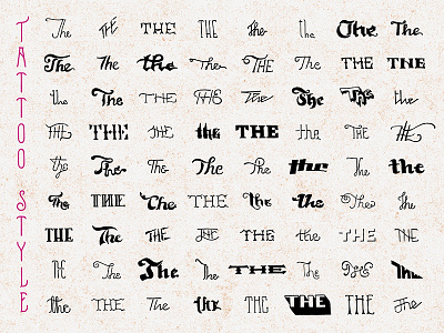 "The" branding catchword hand lettering handmade ink the unique