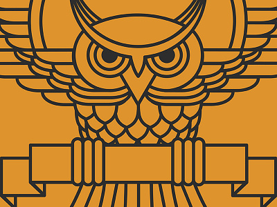 Owl Shot disc geometric owl stamp vector