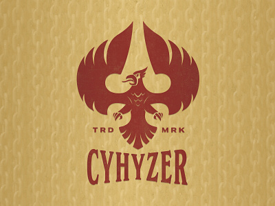 Cyhyzer Ascend badge bird branding disc golf vector