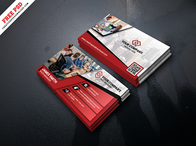 Creative Corporate Business Card Free PSD branding business card corporate business card creative psd design free business card template