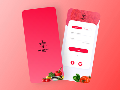 sign up page for food app design