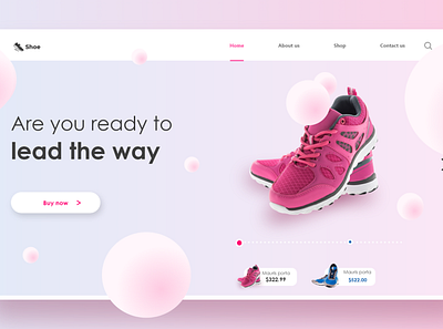 UI design exploration of shoe website design app branding design illustration illustrator minimal typography ui vector web