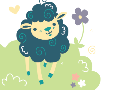 springy sheeps illustration march sheep spring