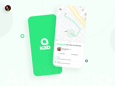 Kab | Ride Booking App android app app design cab booking careem dailyui modern design rider uber
