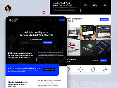 DCG Web UI dailyui design graphic design modern design ui uiux website design