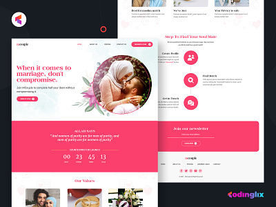 Mcouple | Landing Page UI