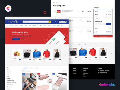 Find me deals | Web UI deals ecommerce web ui ux website