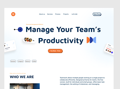 SAAS Project Management Platform branding design graphic design logo typography ui ux