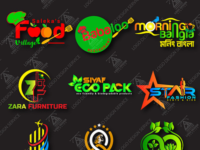 some logo design 3d branding design flat graphic design illustration logo