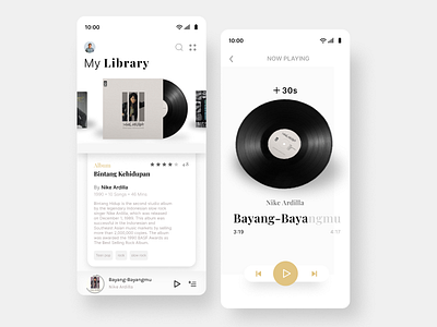 Music Player App Exploration app app design clean minimalism mobile mp3 music music app music player music streaming play player playlist rock search music sing song ui ui design vinyl