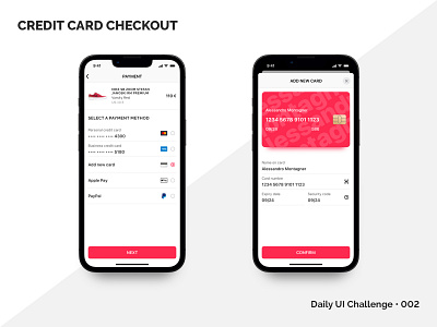 Credit card checkout • Daily UI 002 app checkout credi card credit card checkout daily ui 002 dailyui ios mobile ui ui design