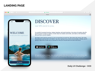 Landing page • Daily UI 003 app daily ui 003 dailyui design ios mobile ui ui design