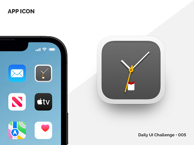 App icon • Daily UI 005 app app icon clock daily ui 005 daily ui challenge dailyui dailyui005 ios mobile ui ui design