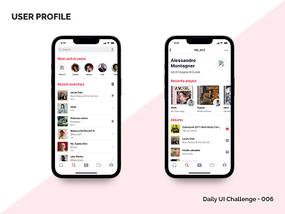 User profile • Daily UI 006 app daily ui 006 daily ui challenge dailyui dailyui006 ios mobile ui ui design